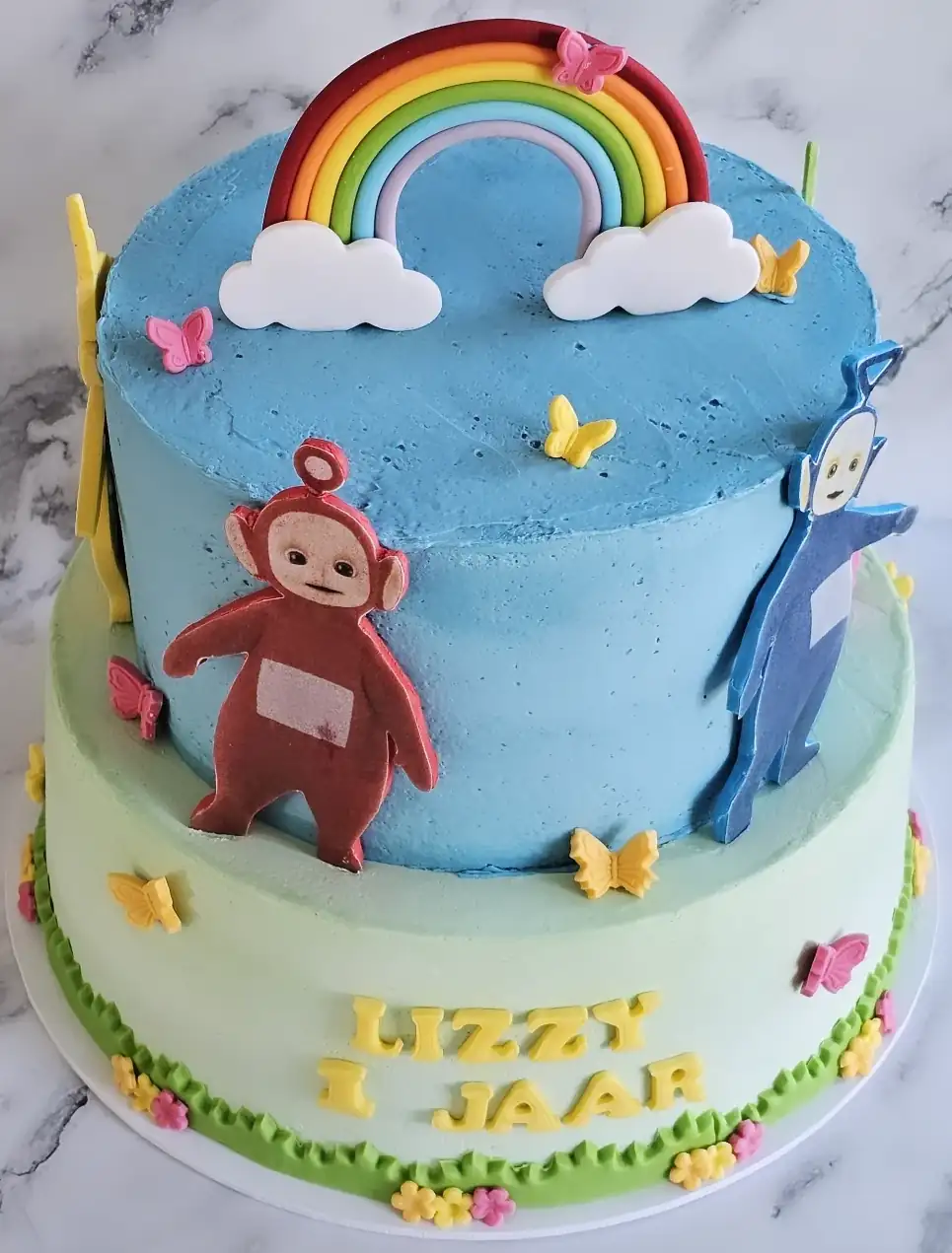 Hazelbakt Verjaardags taart met de teletubbies